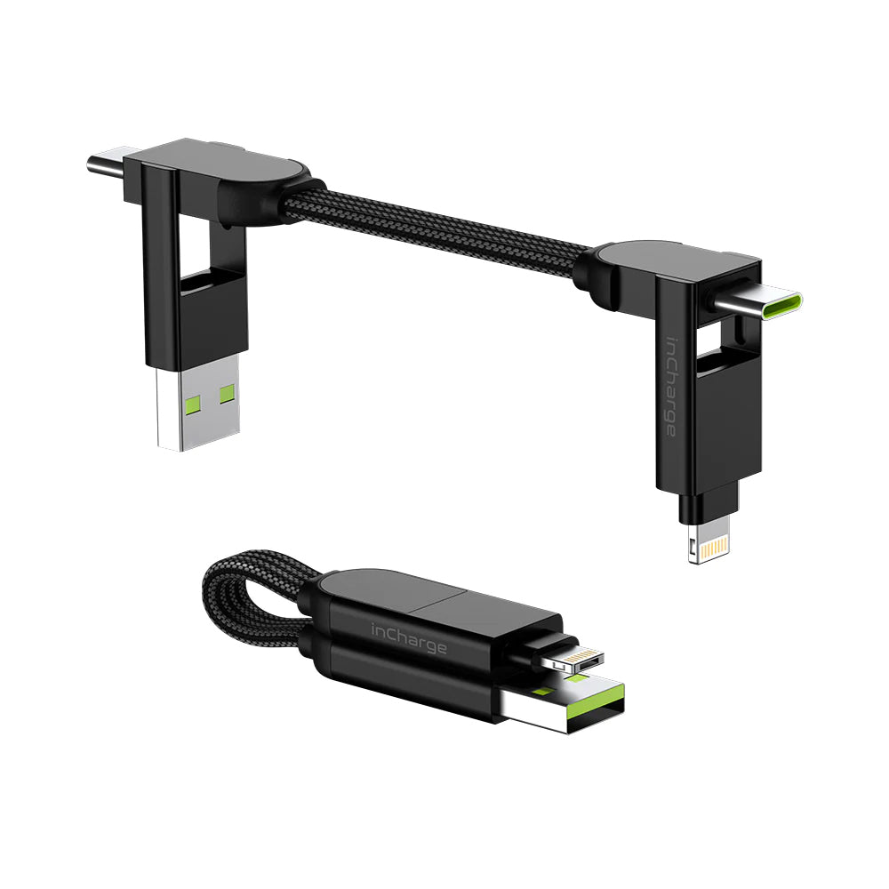 Rolling Square InCharge X Charging Cable 6 in 1 - Black | X01WR