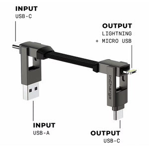 Rolling Square InCharge 6 Charging Cable 6 in 1- Grey | SIX01R