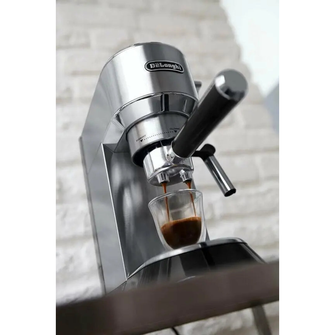 Delonghi Dedica Pump Coffee Machine Bundle Pack - Stainless Steel | ECKG6820.M