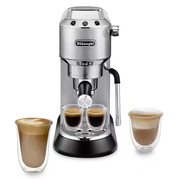 DeLonghi New Dedica Arte Manual Espresso Coffee Machine - Stainless Steel | EC885.M