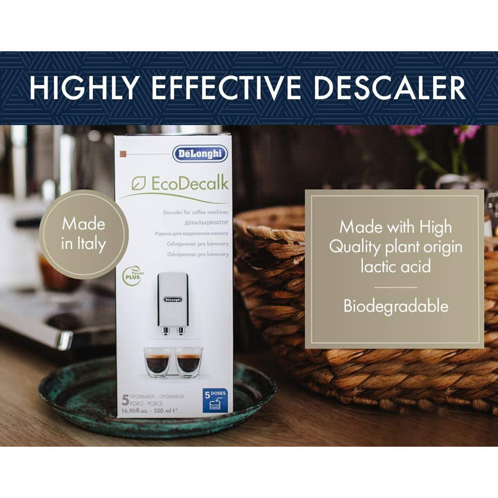 DeLonghi Coffee Machine Descaler EcoDecalk 500ml Bottle | DLSC500