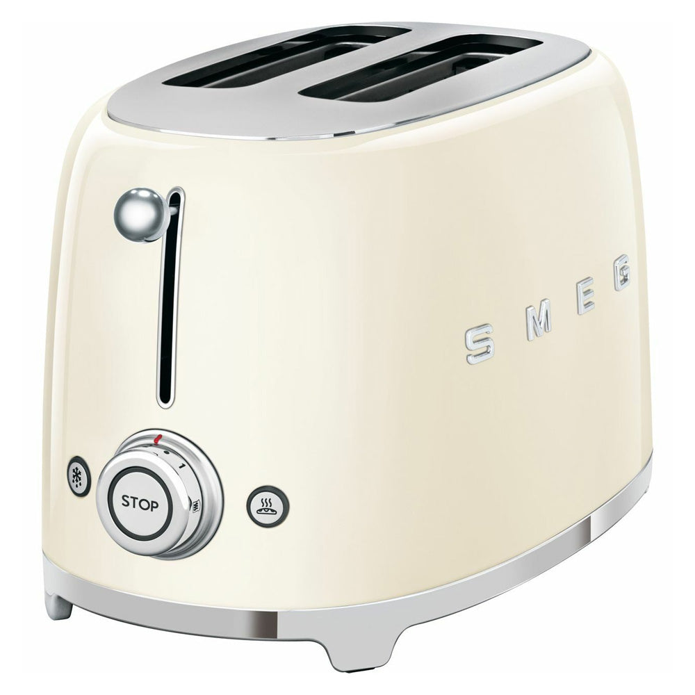 Smeg 50's Retro Style Aesthetic 2 Slice Toaster - Cream | TSF01CRUK