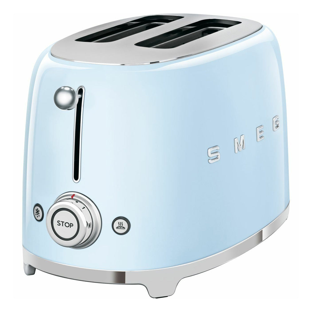 Smeg 50's Retro Style Aesthetic 2 Slice Toaster - Pastel Blue | TSF01PBUK