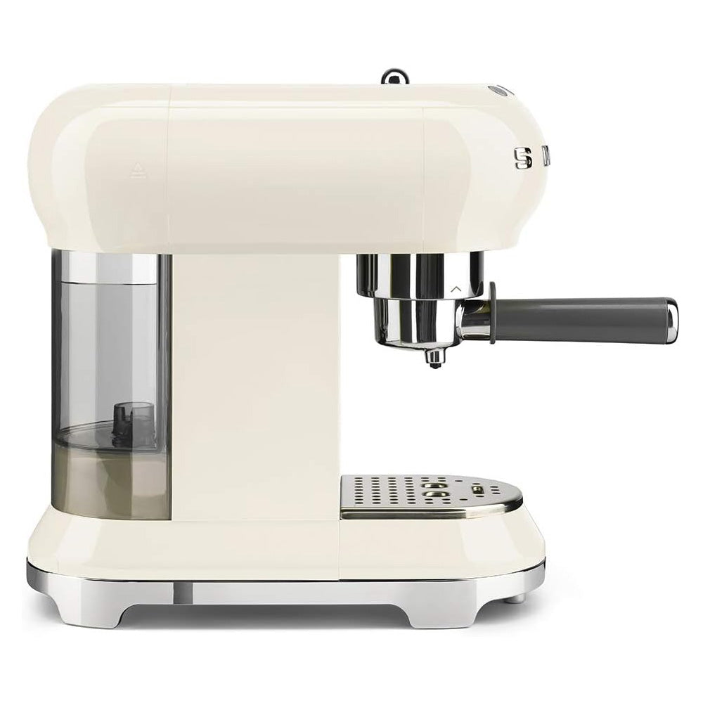 Smeg 50's Retro Style Espresso Coffee Machine - Cream | ECF01CRUK