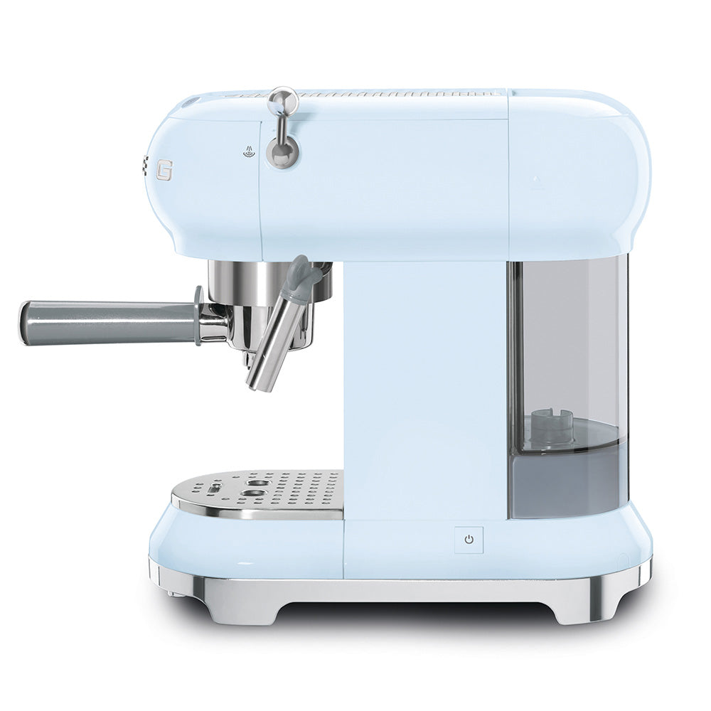 Smeg 50's Retro Style Espresso Coffee Machine - Pastel Blue | ECF01PBUK