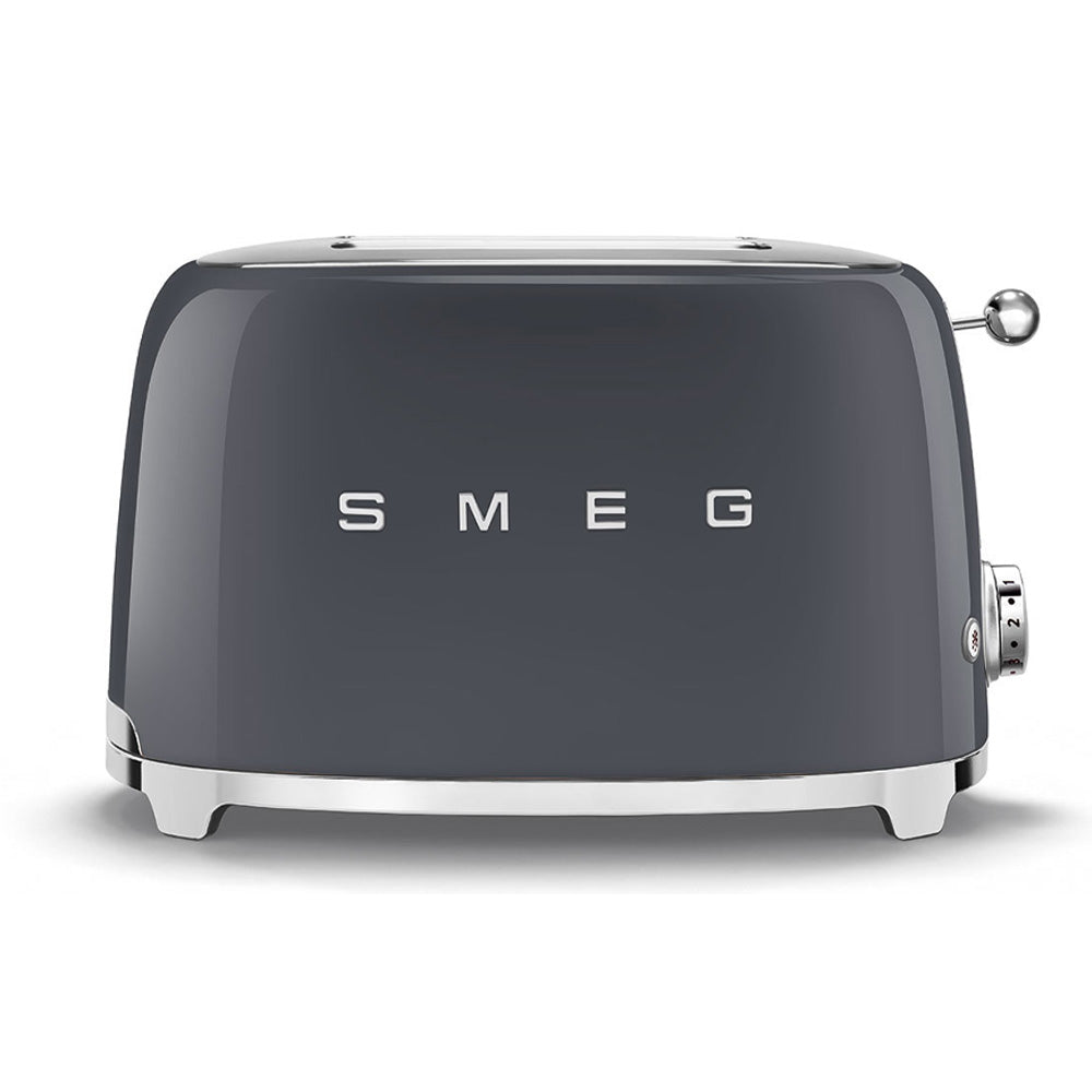 Smeg 50's Retro Style Aesthetic 2 Slice Toaster - Slate Grey | TSF01GRUK