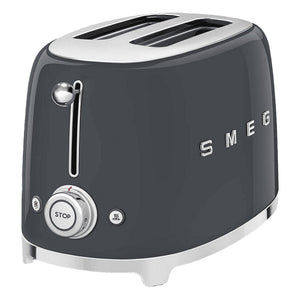 Smeg 50's Retro Style Aesthetic 2 Slice Toaster - Slate Grey | TSF01GRUK