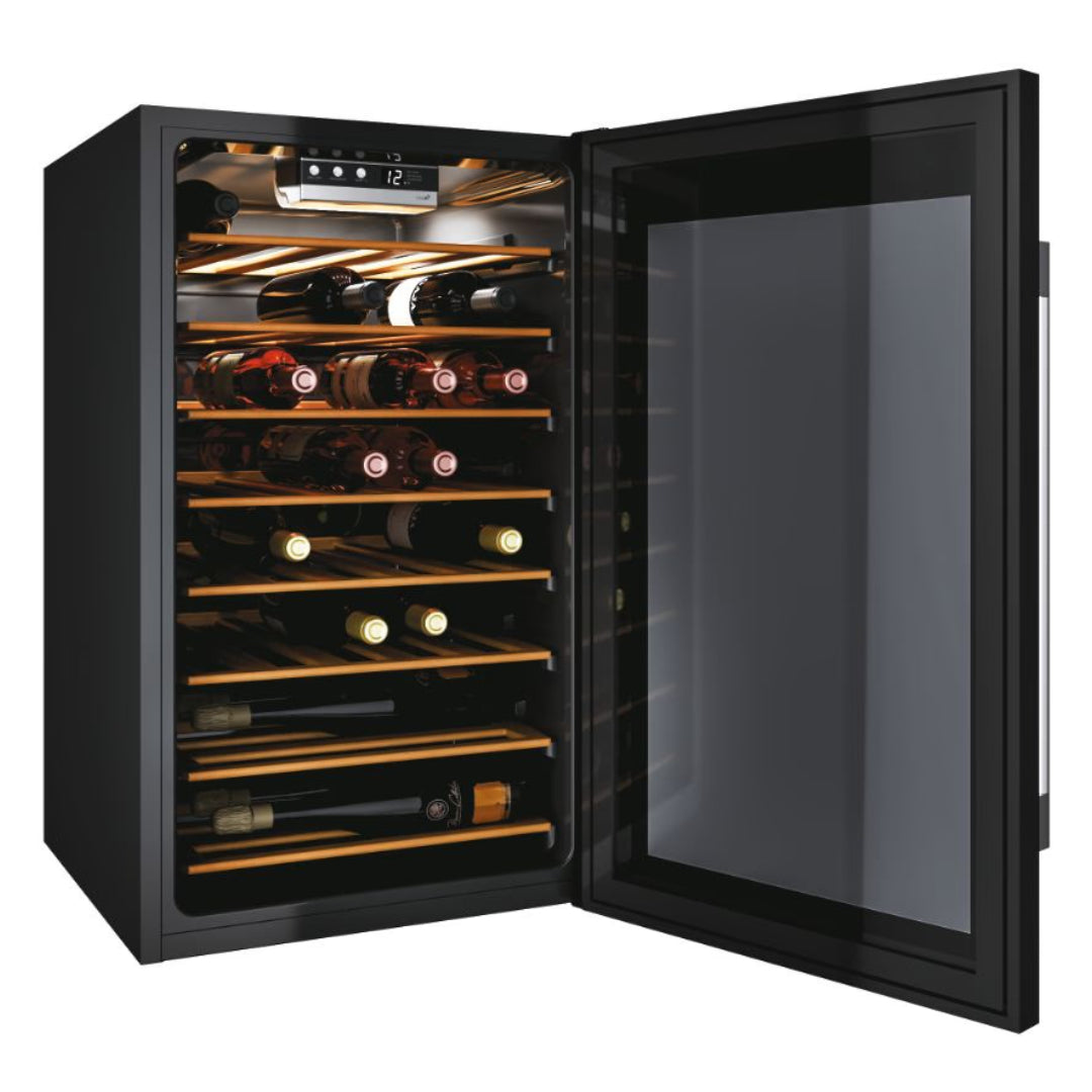 Hoover H-Wine 500 Freestanding 41 Bottles Wine Cooler - Black | HWC150UKW/N