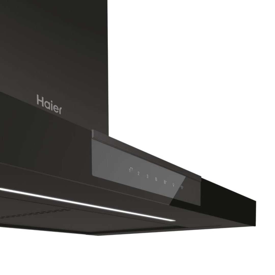 Haier I-Link 90cm Chimney Cooker Hood - Black | HATS9DS46BWIFI