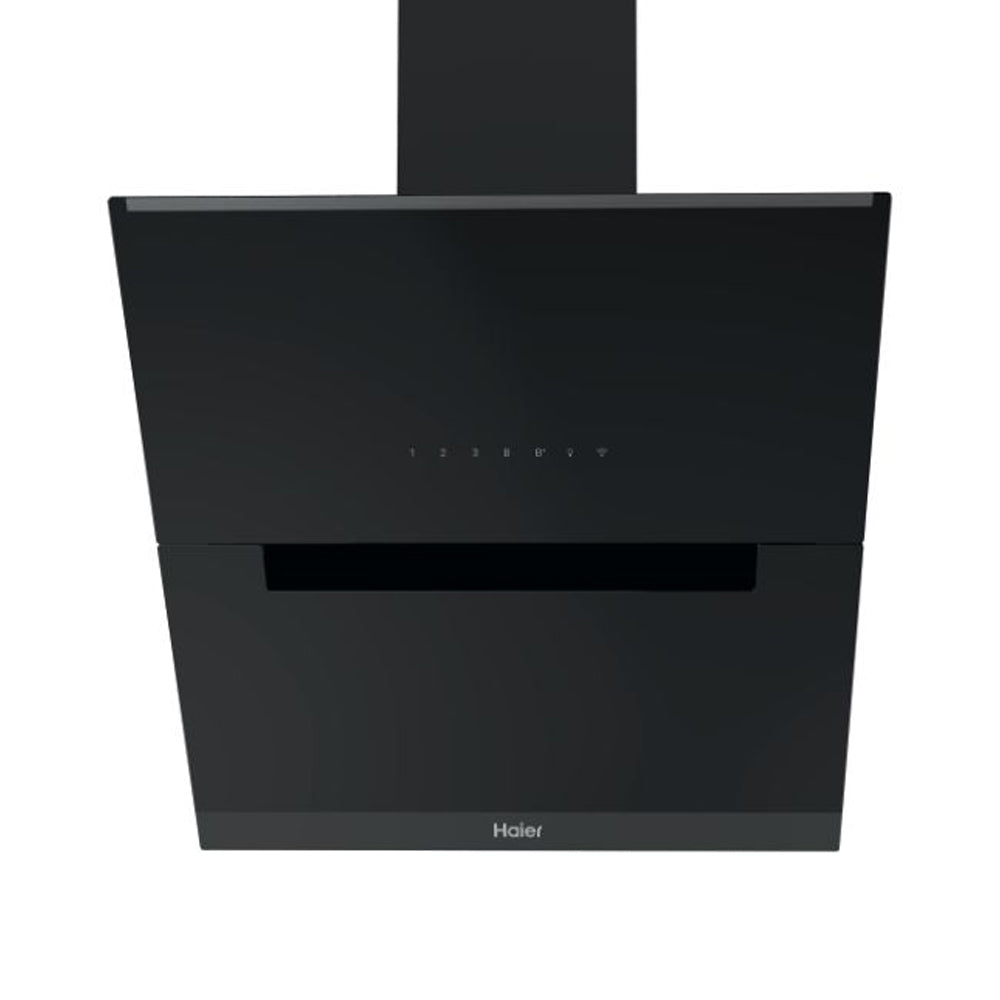 Haier Series 6 Chimney Cooker Hood 60cm Tempered Glass - Matt Black | HADG6DS46BWIFI