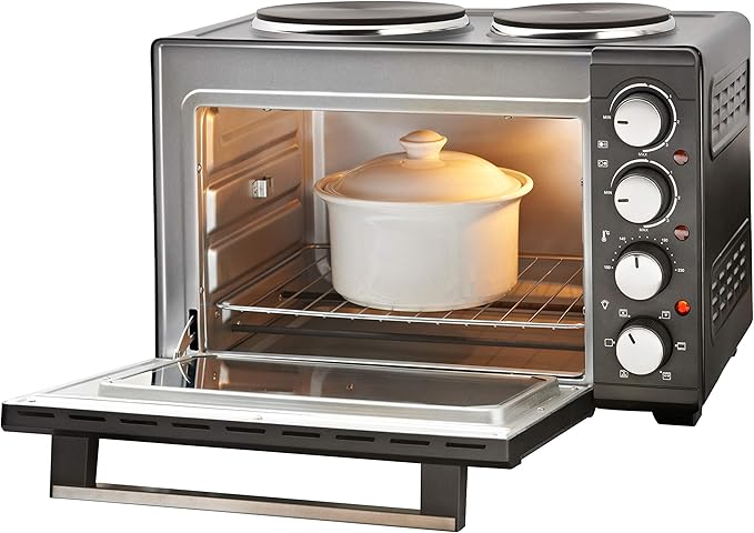 Quest Twin Hob Convection Table Top Oven | 35379