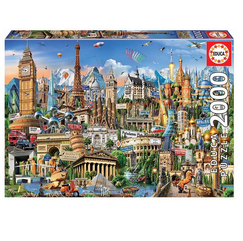 Educa Europe Landmarks Jigsaw Puzzle 2000 Piece