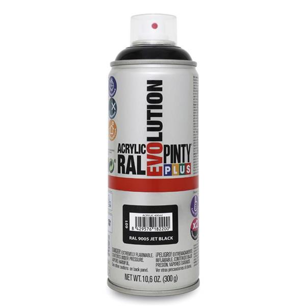 Pinty Plus Evoultion Spray Paint 400ml - Jet Black | PP182200