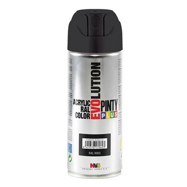 Pinty Plus Evoultion Spray Paint 400ml - Matt Black | PP184204