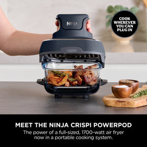 Ninja CRISPi 4 in 1 Portable Glass Air Fryer 4.5 Litre - Cyber Space | FN101UKGY