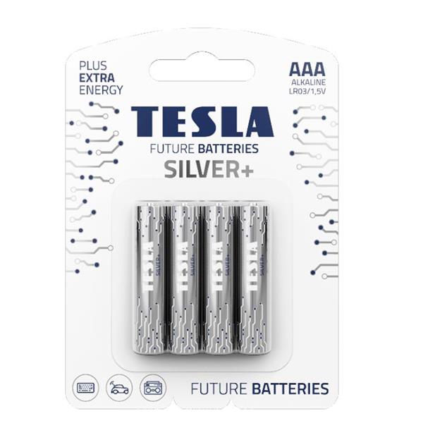 Tesla AAA Silver+ Batteries 4 Pack | 149-AAA_SILVERBF4