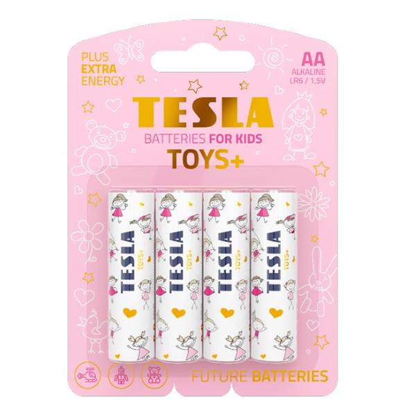 Tesla AA Toys+ Girl Batteries 4 Pack | 149-AA_TOYS_GIRL