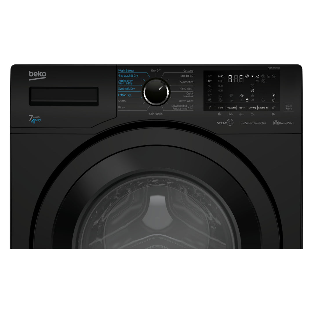 Beko 7kg Wash 4kg Dry Washer Dryer - Black | WDER7440421B