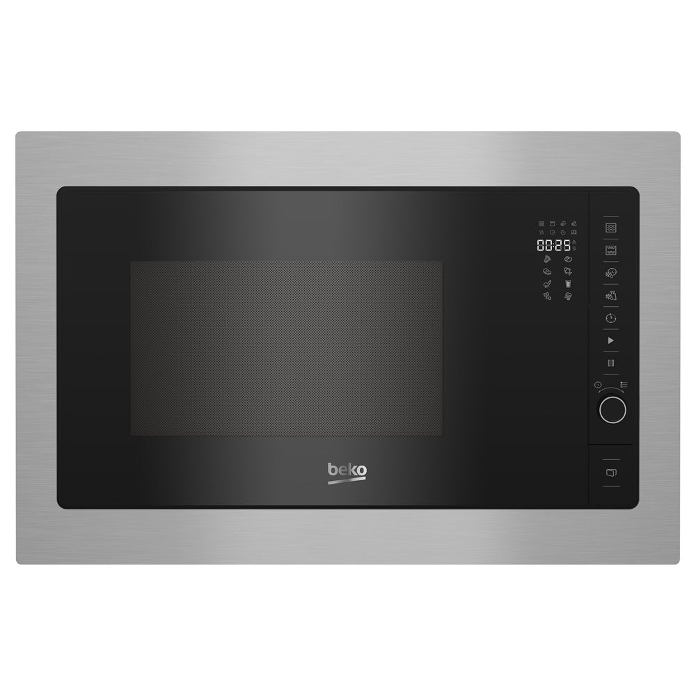 Beko 25 Litre Built In Microwave Grill - Stainless Steel / Black | BMGB25332BG