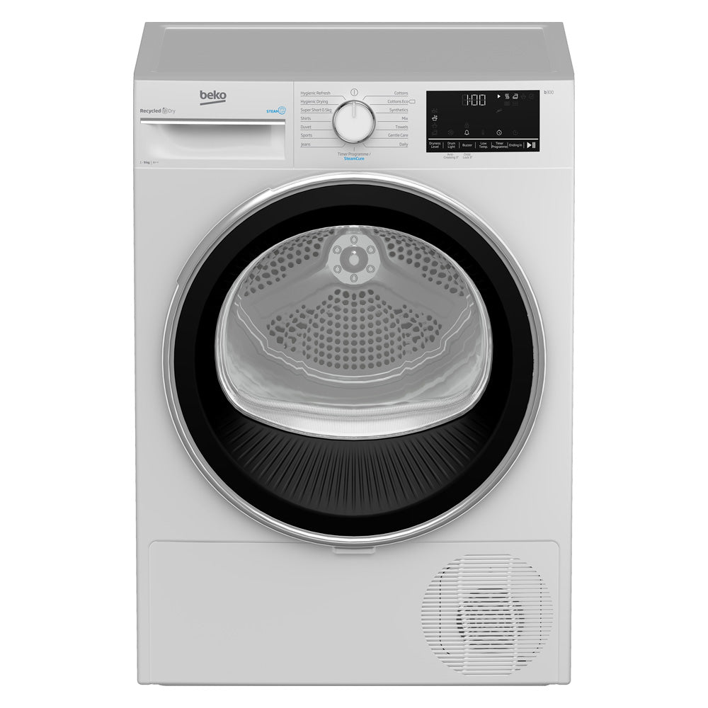 Beko 9kg Heat Pump Tumble Dryer with SteamCure - White | B3T49231DW