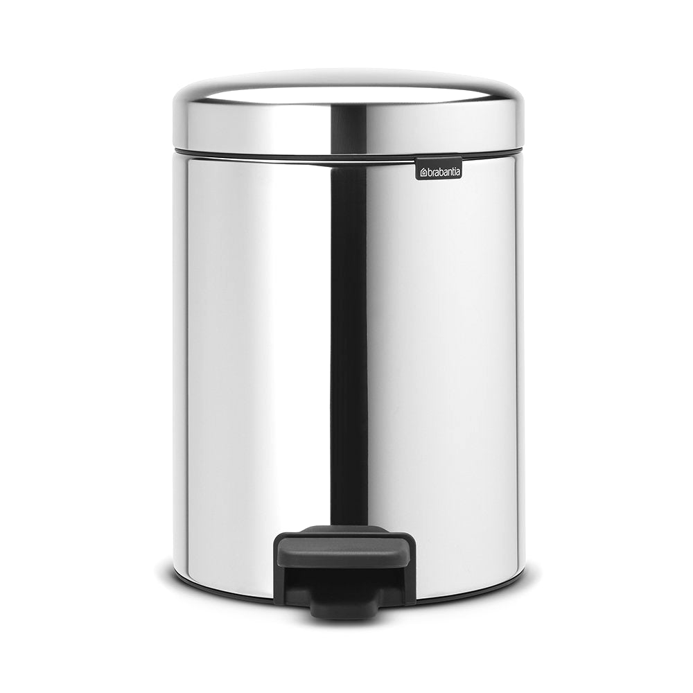 Brabantia 5 Litre New Icon Pedal Bin - Brillant Steel | 11262