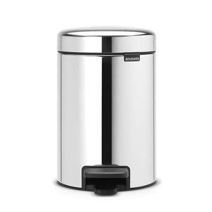 Brabantia 3 Litre New Icon Pedal Bin - Brillant Steel | 113147