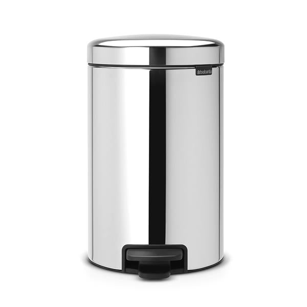 Brabantia 12 Litre New Icon Pedal Bin - Brillant Steel | 11358