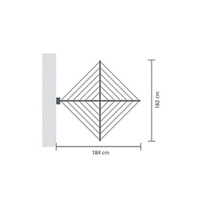 Brabantia Wallfix Retractable Clothesline Dryer with Protection Cover | 375842