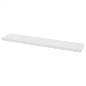 Duraline High Gloss Floating Shelving 118cm x 23.5cm - White | B1171746