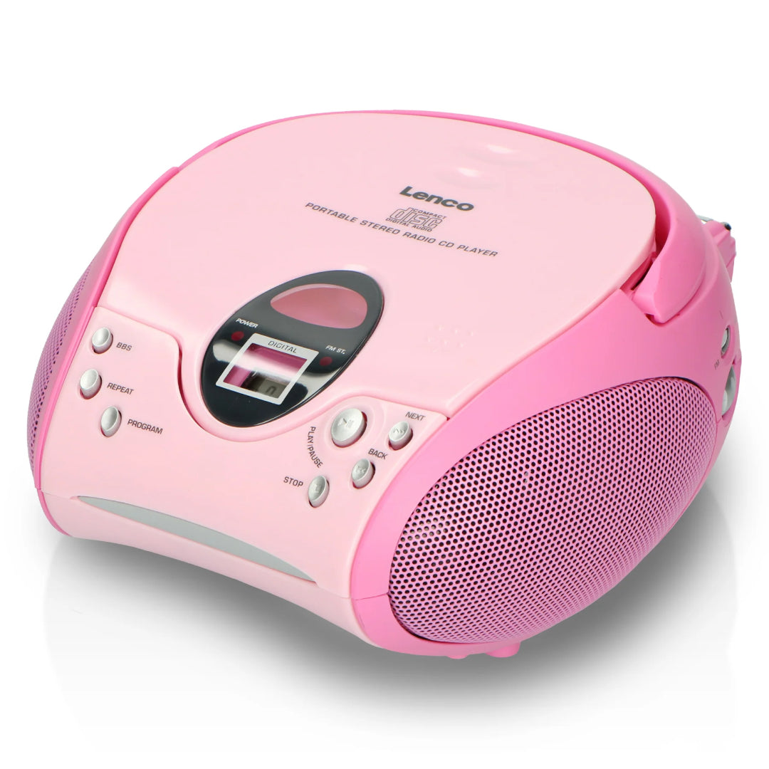 Lenco CD Player with FM Radio - Pink | SCD-24PINK