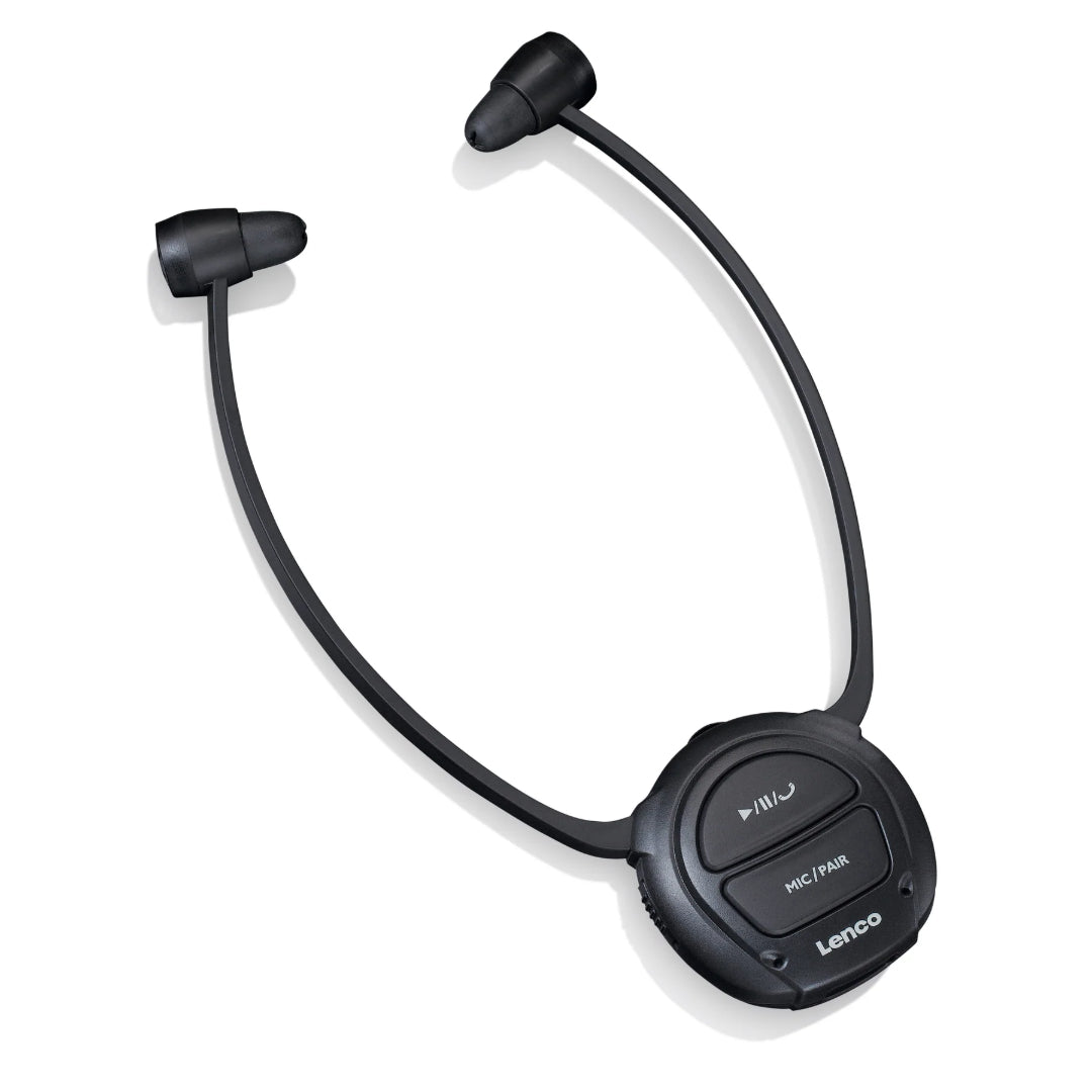 Lenco Wireless Hearing Amplifier TV Headphones - Black | HPW-400BK