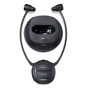 Lenco Wireless Hearing Amplifier TV Headphones - Black | HPW-400BK