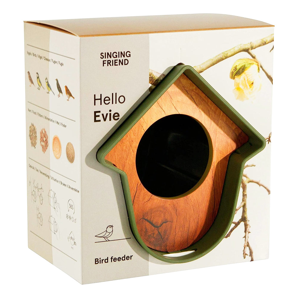 Singing Friend Evie Bird Feeder Recycled Wood | SFP020