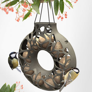 Singing Friend Yara Bird Feeder Recycled With Rope - Grey | SFY002