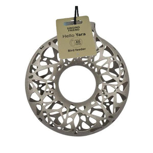 Singing Friend Yara Bird Feeder Recycled With Rope - Grey | SFY002