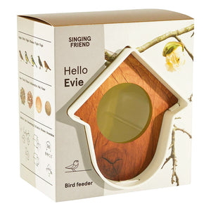 Singing Friend Evie Bird Feeder - White | SFP001