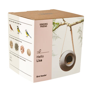 Singing Friend Lisa Bird Feeder - Grey | SFR001