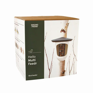 Singing Friend Multi Feedr Bird Feeder - Brown | SFM002T