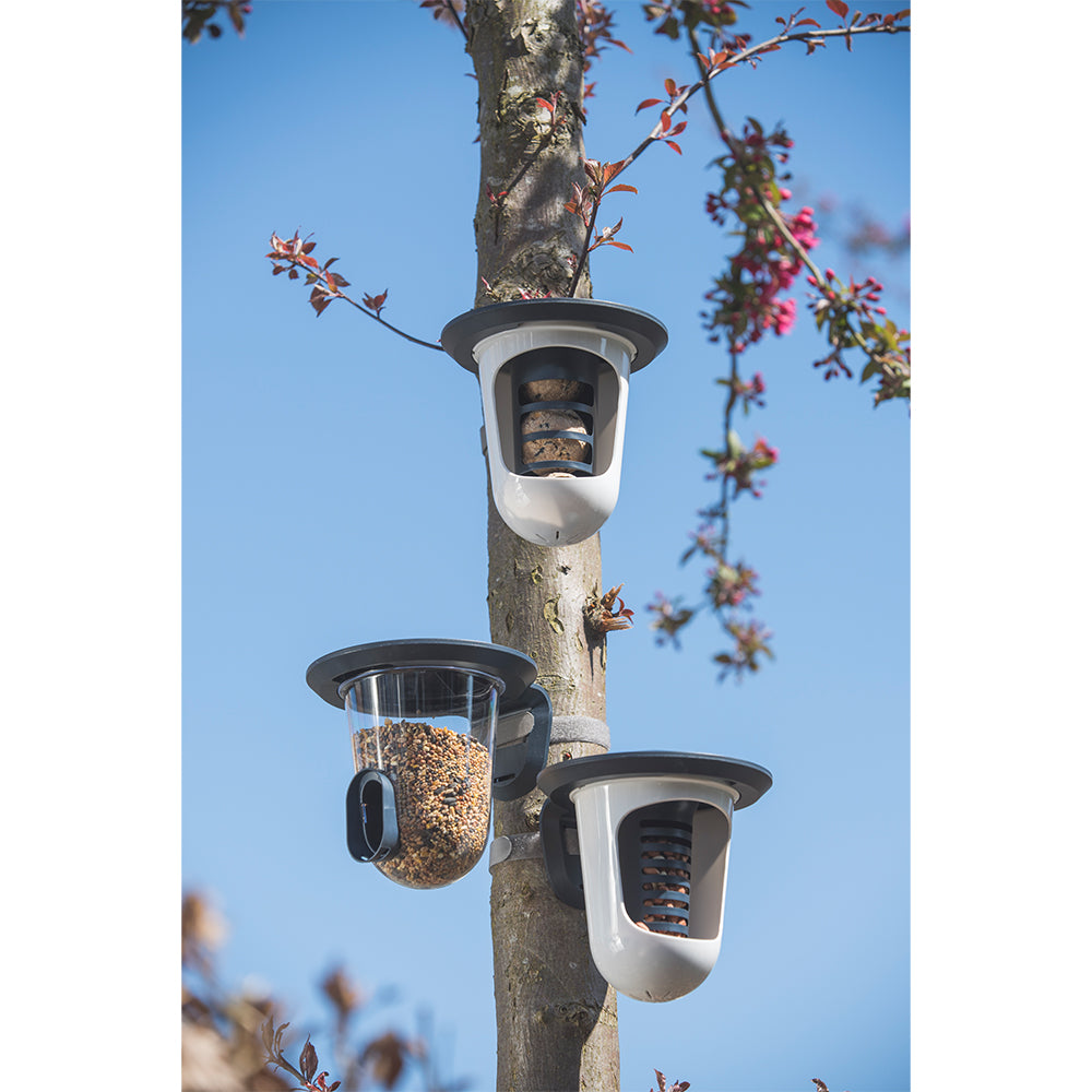 Singing Friend Multi Feedr Bird Feeder - Grey & White | SFM003