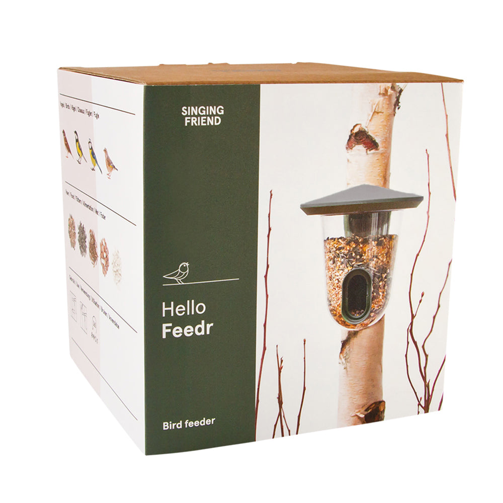 Singing Friend Feedr Bird Feeder - Grey | SFF005