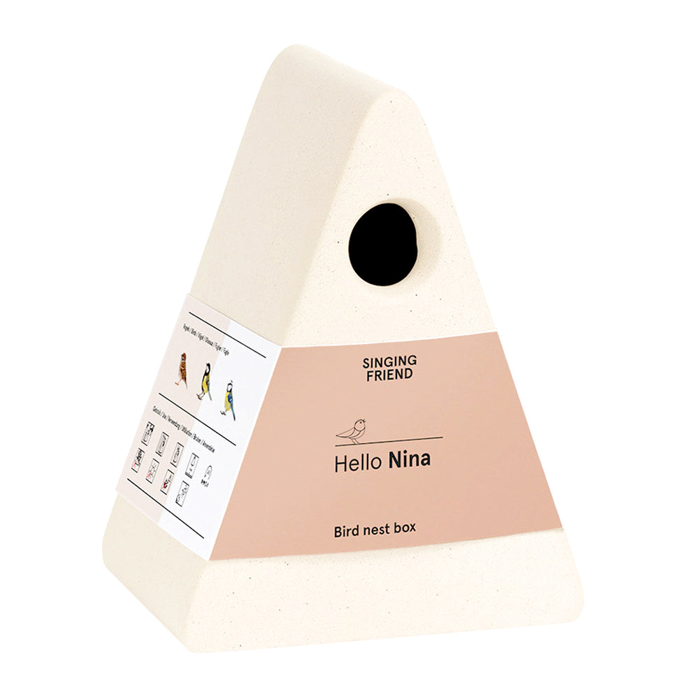 Singing Friend Nina Bird Nesting Box - Beige | SFN002