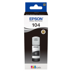 Epson Ecotank 104 65ml Ink - Black | C13T00P140