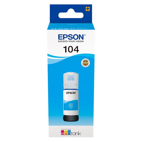 Epson Ecotank 104 65ml Ink - Cyan | C13T00P240