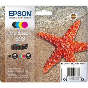 Epson Starfish 603 CMYK Printer Ink Multipack | C13T03U64010