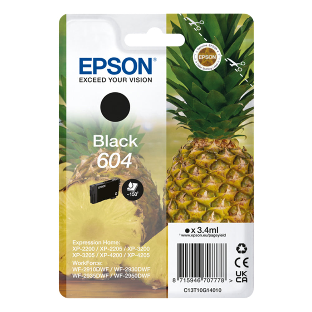 Epson 604 Printer Ink Cartridge Black | C13T10G14010