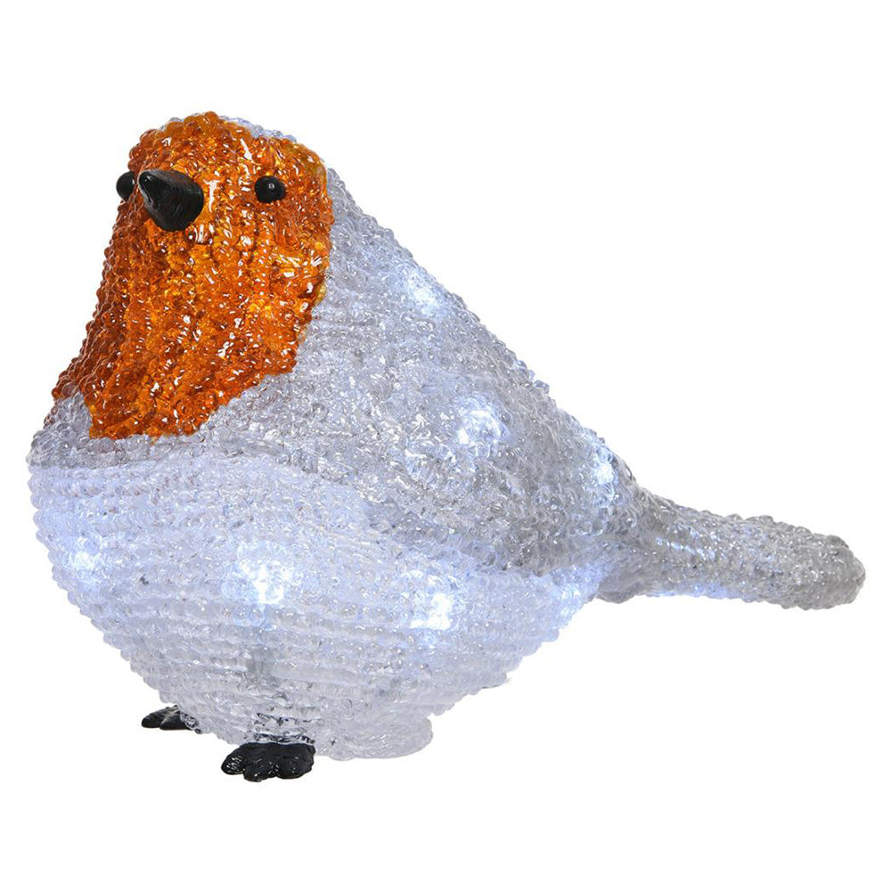 Kaemingk LED Battery Operated Acrylic Robin - 14cm | 9492049