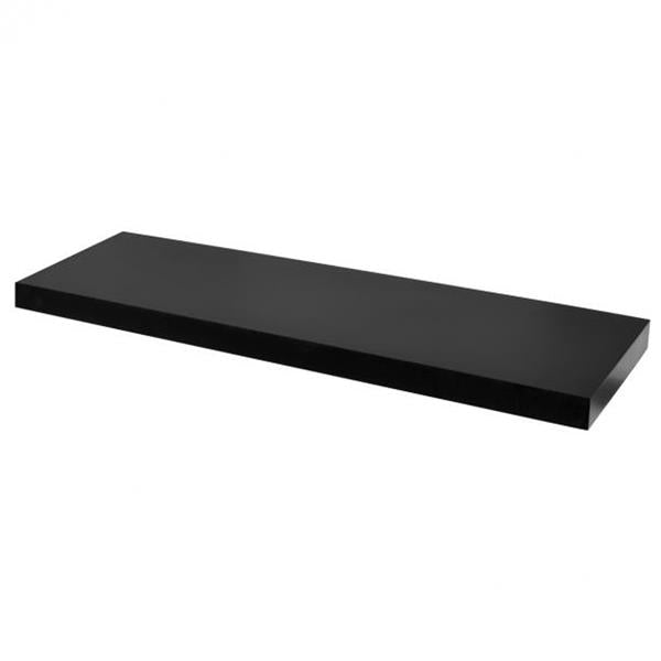 Duraline High Gloss Floating Shelving 60cm x 23.5cm - Black | B1190658