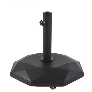 Parasol Base on Wheels 25kg - Black