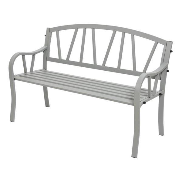 Kaemingk Houston 2 Seater Garden Bench - Light Grey