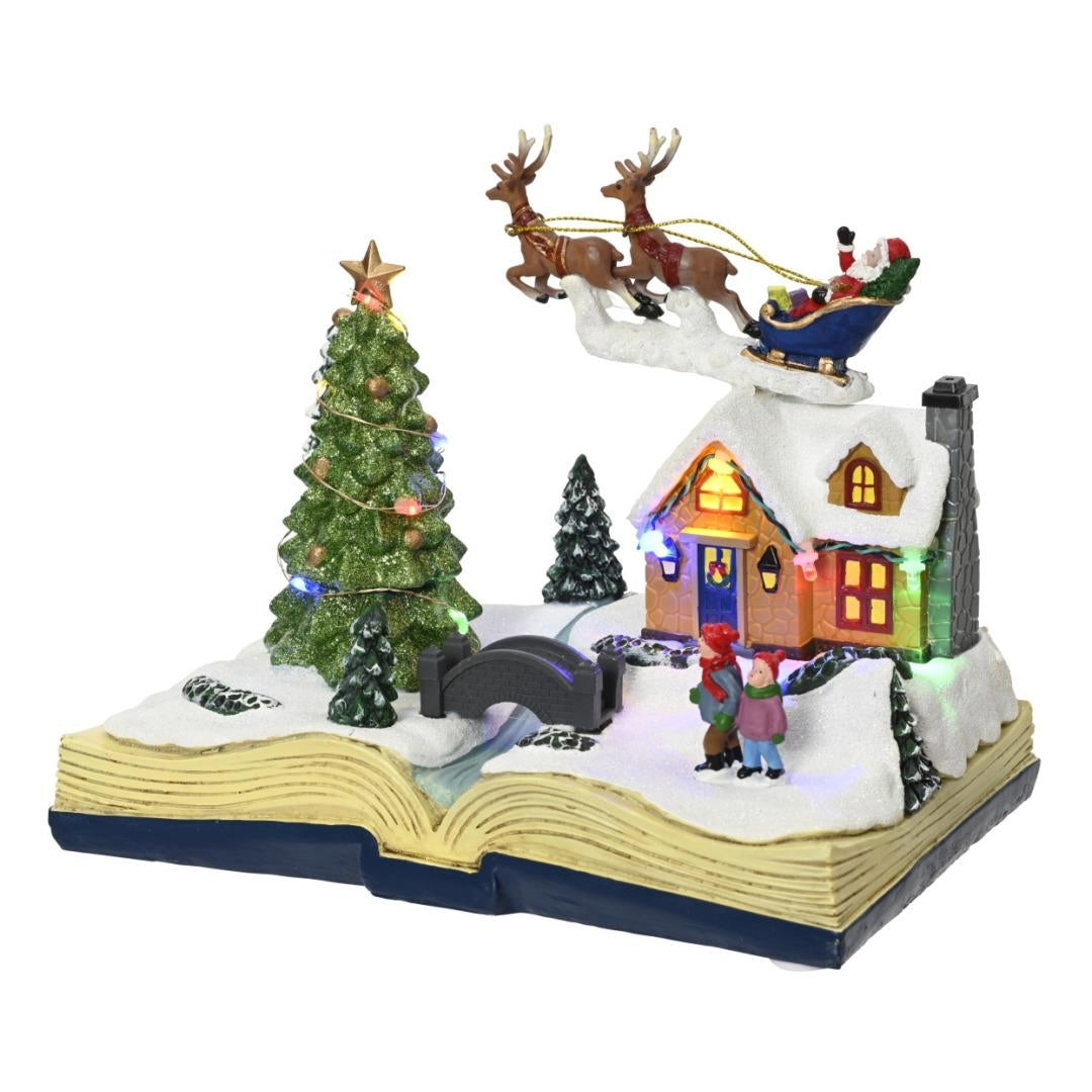 Kaemingk LED Lit Animated Village Scene - 16cm Battery Operated | 9487805